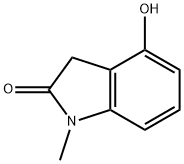 4-hydroxy-1-methyl-2,3-dihydro-1H-indol-2-on 结构式