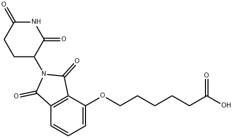 Hexanoic acid, 6-[[2-(2,6-dioxo-3-piperidinyl)-2,3-dihydro-1,3-dioxo-1H-isoindol-4-yl]oxy]- 结构式