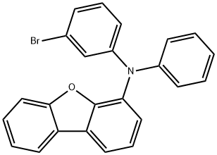 N-(3-溴苯基)-N-苯基二苯并[B,D]呋喃-4胺 结构式