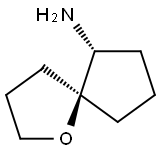 rac-(5R,6S)-1-oxaspiro[4.4]nonan-6-amine 结构式