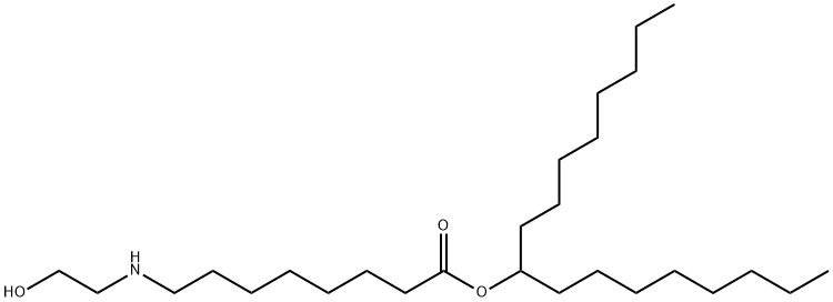 十七烷-9-基 8-((2-羟乙基)氨基)辛酸酯 结构式