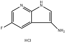 5-氟-1H-吡咯并[2,3-B]吡啶-3-胺盐酸盐 结构式