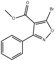 5-溴-3-苯基异噁唑-4-羧酸甲酯 结构式