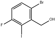 6-溴-3-氟-2-碘苄醇 结构式