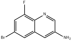 3-氨基-6-溴-8-氟喹啉 结构式