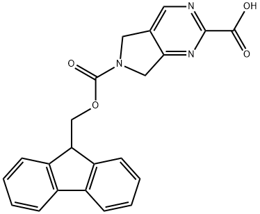 6H-Pyrrolo[3,4-d]pyrimidine-2,6-dicarboxylic acid, 5,7-dihydro-, 6-(9H-fluoren-9-ylmethyl) ester 结构式