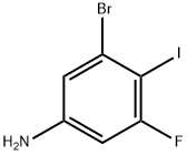 3-溴-5-氟-4-碘苯胺 结构式