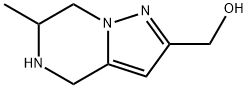 (6-甲基-4,5,6,7-四氢吡唑并[1,5-A]吡嗪-2-基)甲醇 结构式
