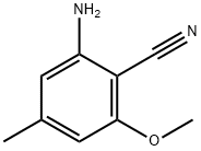 2-氨基-6-甲氧基-4-甲基苯甲腈 结构式