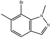 7-溴-1,6-二甲基-吲唑 结构式