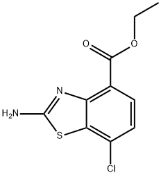 ethyl 2-amino-7-chloro-1,3-benzothiazole-4-carboxylate 结构式