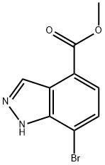 3-溴-7-羟基-1H-吲唑-4-甲酸甲酯 结构式