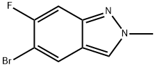 5-溴-6-氟-2-甲基-2H-吲唑 结构式