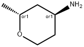 反式-2-甲基-四氢-吡喃-4-基胺 结构式