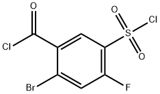 Benzoyl chloride, 2-bromo-5-(chlorosulfonyl)-4-fluoro- 结构式