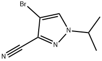 4-溴-1-异丙基-1H-吡唑-3-腈 结构式