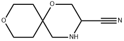1,9-Dioxa-4-azaspiro[5.5]undecane-3-carbonitrile 结构式
