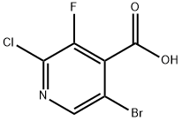 5-溴-2-氯-3-氟异烟酸 结构式