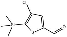 4-氯-5-(三甲基甲硅烷基)噻吩-2-甲醛 结构式