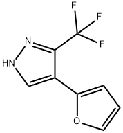 1H-Pyrazole, 4-(2-furanyl)-3-(trifluoromethyl)- 结构式