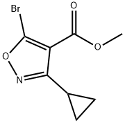 5-溴-3-环丙基异噁唑-4-羧酸甲酯 结构式