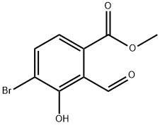 4-溴-2-甲酰基-3-羟基苯甲酸甲酯 结构式