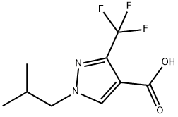 1-异丁基-3-(三氟甲基)-1H-吡唑-4-羧酸 结构式