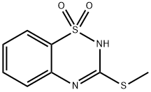 3-(甲硫基)-4H-苯并[E][1,2,4]噻二嗪1,1-二氧化物 结构式