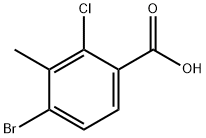 4-溴-2-氯-3-甲基苯甲酸 结构式