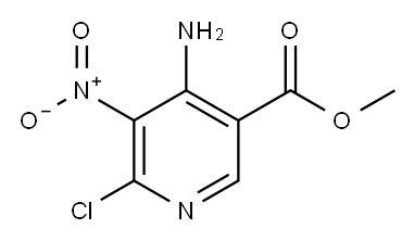 4-氨基-6-氯-5-硝基烟酸甲酯 结构式