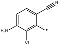 4-氨基-3-氯-2-氟苯腈 结构式