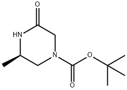 (R)-3-甲基-5-氧代哌嗪-1-羧酸叔丁酯 结构式