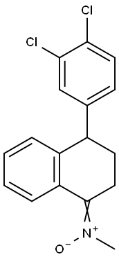 4-(3,4-dichlorophenyl)-N-methyl-3,4-dihydro-2H-naphthalen-1-imine oxide 结构式
