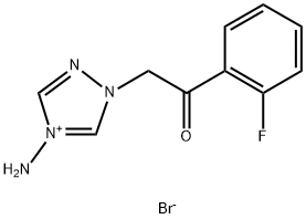 溴化4-氨基-1-[2-（2-氟苯基）-2-氧代乙基]-4H-1,2,4-三唑鎓 结构式