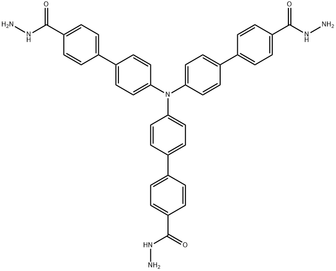 4',4',4"-nitrilotris(([1,1'-biphenyl]-4'-carbohydrazide)) 结构式