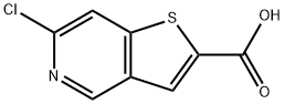 6-氯噻吩并[3,2-C]吡啶-2-羧酸 结构式