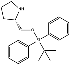 (S)-2-(((叔丁基二苯基甲硅烷基)氧基)甲基)吡咯烷 结构式