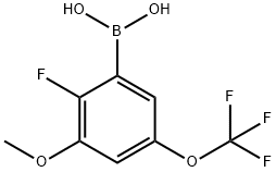 2-氟-3-甲氧基-5-(三氟甲氧基)苯基硼酸 结构式