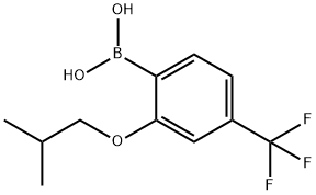 2-异丁氧基-4-(三氟甲基)苯基硼酸 结构式