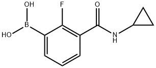 3-(环丙基氨基甲酰基)-2-氟苯基硼酸 结构式