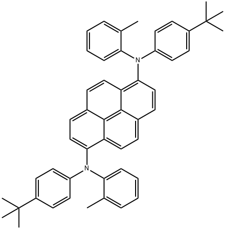 N1,N6-双[4-(1,1-二甲基乙基)苯基]-N1,N6-双(2-甲基苯基)-1,6-芘二胺 结构式