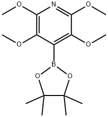 2,3,5,6-四甲氧基-4-(4,4,5,5-四甲基-1,3,2-二氧硼烷-2-基)吡啶 结构式