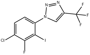 1-(4-chloro-3-fluoro-2-iodophenyl)-4-(trifluoromethyl)-1H-1,2,3-triazole 结构式