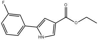 5-(3-氟苯基)-1H-吡咯-3-羧酸乙酯 结构式