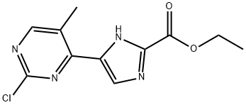 1H-Imidazole-2-carboxylic acid, 5-(2-chloro-5-methyl-4-pyrimidinyl)-, ethyl ester 结构式