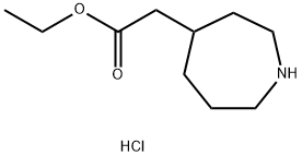 2-(氮杂环戊烯-4-基)乙酸乙酯盐酸盐 结构式