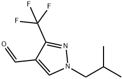 1-异丁基-3-(三氟甲基)-1H-吡唑-4-甲醛 结构式