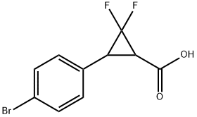 3-(4-溴苯基)-2,2-二氟环丙烷-1-羧酸 结构式