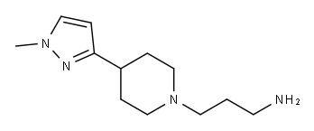 1-Piperidinepropanamine, 4-(1-methyl-1H-pyrazol-3-yl)- 结构式