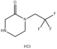 1-(2,2,2-三氟乙基)哌嗪-2-酮盐酸盐 结构式